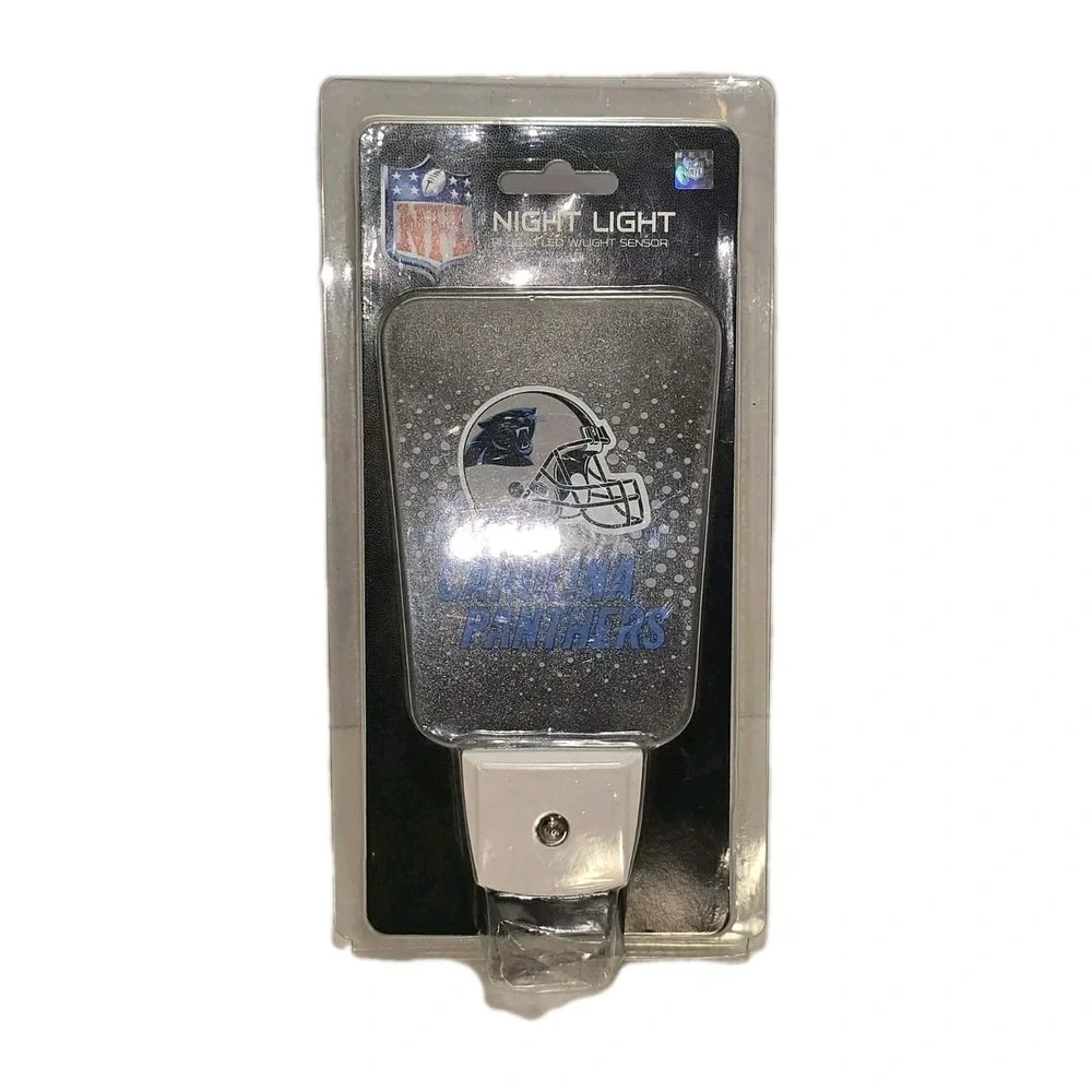 Carolina Panthers‎ NFL Night Light Plug-In Sensor New 🏈💙